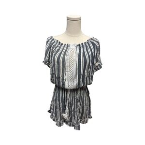 Ocean Drive Clothing Co. Women Striped Casual Dress Super Short - Size Large